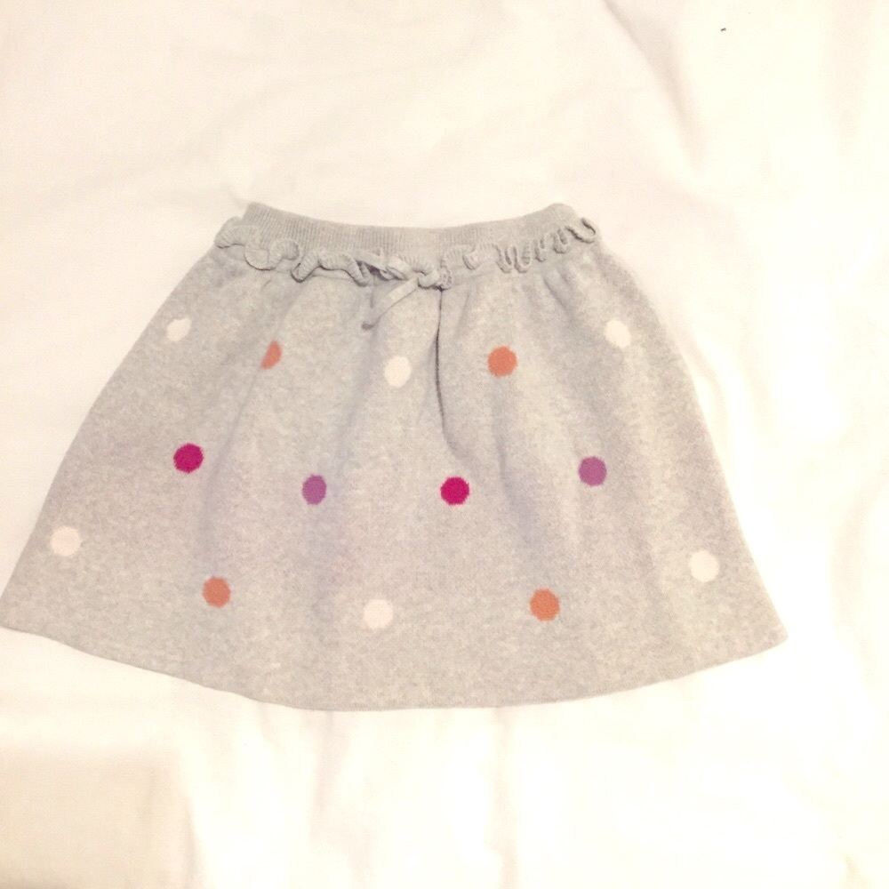 Girl gray - polka dots skirt size 4T
